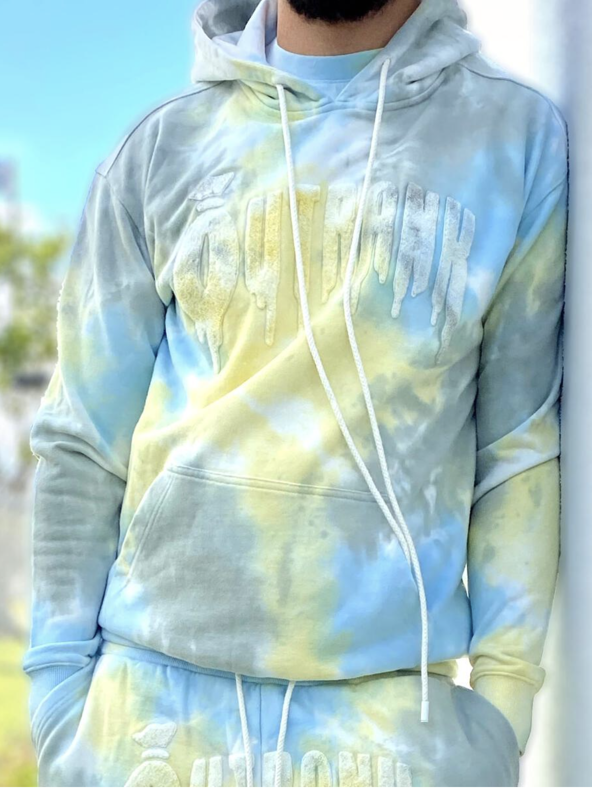 Blue Chee$e French Terry Tie Dye Hoodie (Blu/Yllw/Grey) /C3