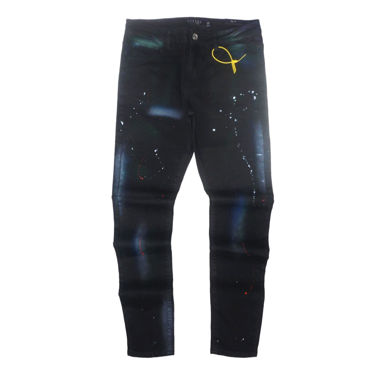 Beverly Paint Splatter Denim ( Black Galaxy / C7 )