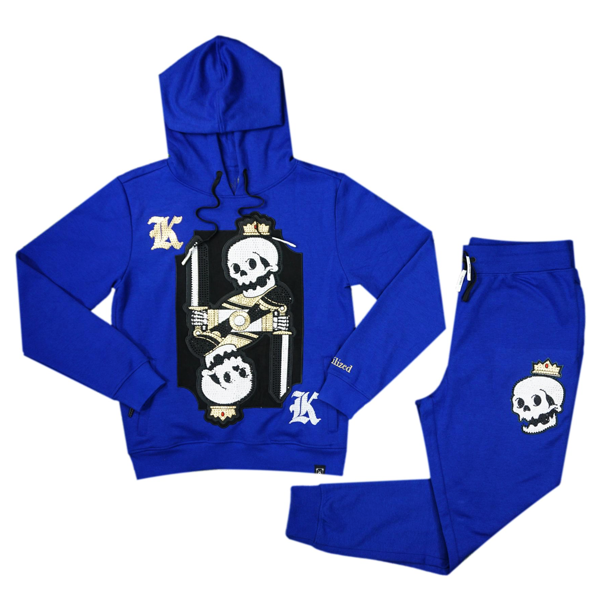 Civilized King Hoodie Set (Royal) /C9