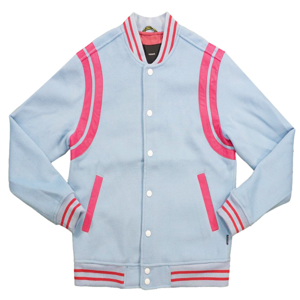 Wool Blend Varsity Jacket (Blue) /C1