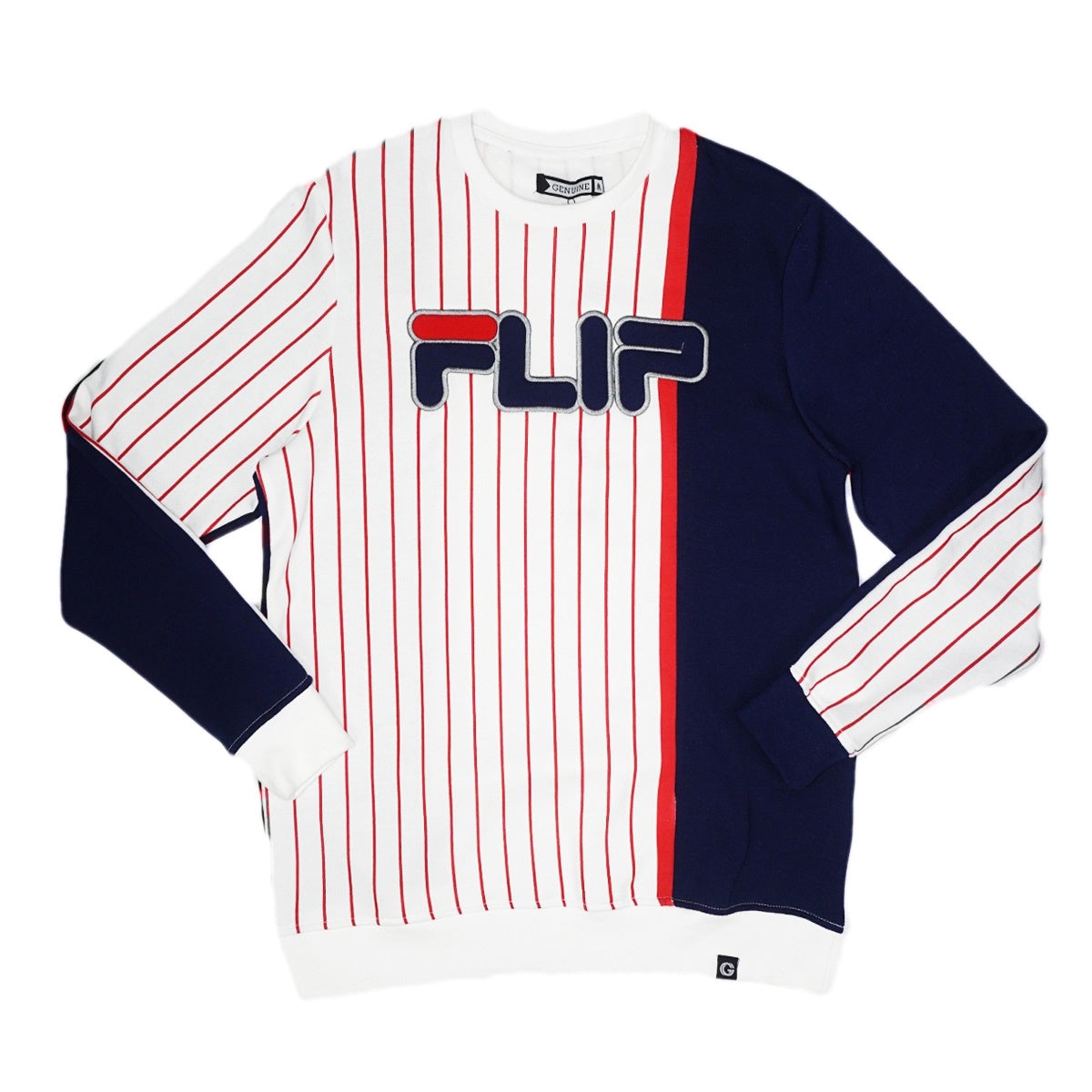 Flip Double Stripe Crew (Navy) /D1