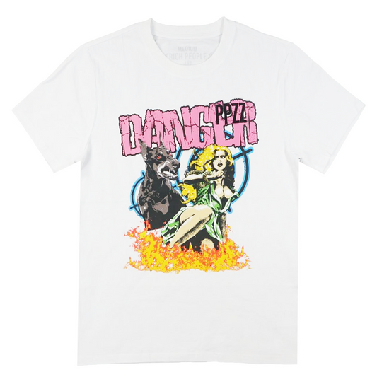 PPZZ x Rich People Dangerous Tee (Wht/Multi) /D2