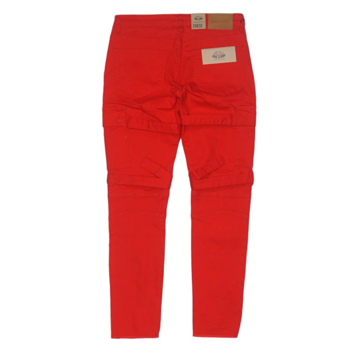 Baghdad Prem Stretch Twill Zipper Cargo Denim (Red) /C4