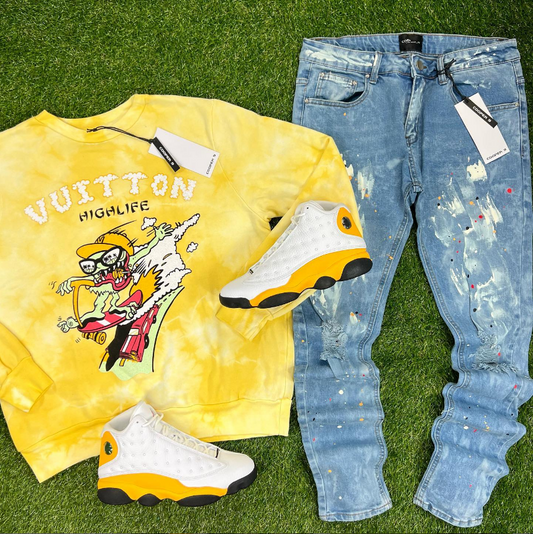 Vuitton Tie Dye Crewneck (Yuzu) /SU18
